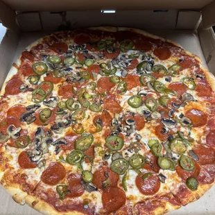 Pepperoni, Mushroom, and Jalapeño