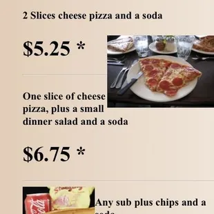 Lunch time specials daily 10:30-3