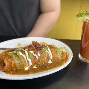 Station Burrito and Bloody Mary