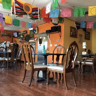 A traditional, inviting dining room with great service.