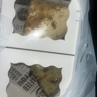 Carrot cake and German chocolate cake