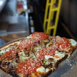 The sausage and pistachio pizza - loved the added texture from the pistachios