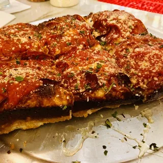 Deep Dish Pepperoni Pizza