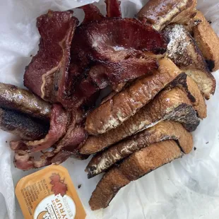 French toast+meat