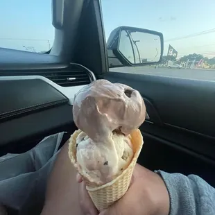 2 scoop waffle cone