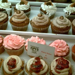 a variety of cupcakes