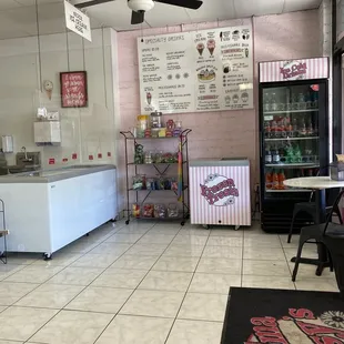 the inside of a restaurant