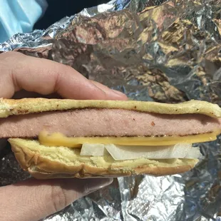 Thick nice fried Bologna! $3.50!