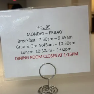 Updated hours 12/1:2024