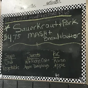 the menu