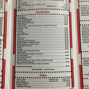 the menu