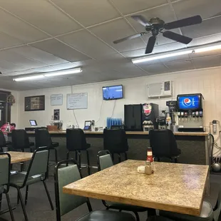 Counter and dining room