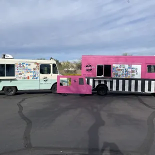 We have two trucks to serve your next party or event. We even made a small wooden truck for a party in our local neighborhood.