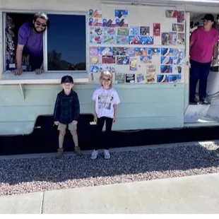 We are a local family owned and ran business. Mom and son getting ready for an event. 2 of my grandchildren helping out.