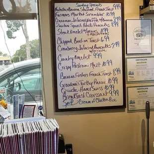 Sunday Specials