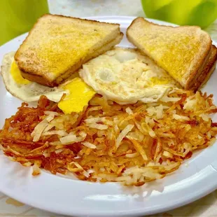 Two Eggs, Hash Browns &amp; Toast