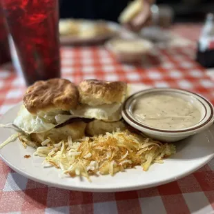 Grandma&apos;s biscuits and gravy
