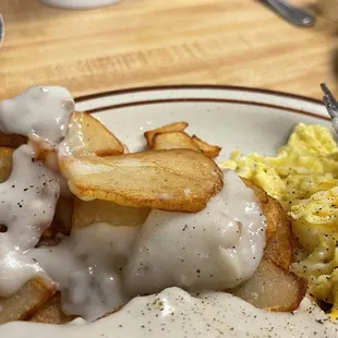 Thin sliced home fries!