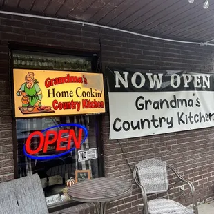 open sign