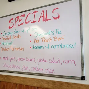 Today&apos;s Specials