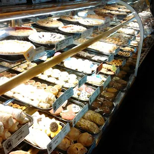 a display of baked goods