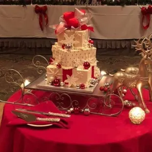 a wedding cake