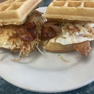 Waffle chicken sandwich !!!  sooo good!!!!!