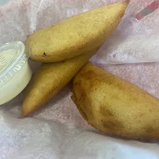 Small Empanadas Set of 3 de Carne Mechada Stuffed Arepa