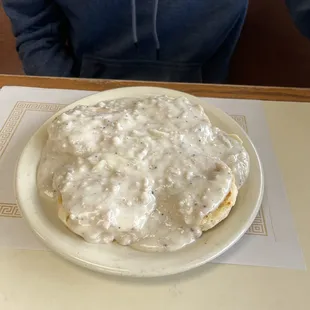 Full biscuits and gravy