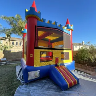 Multicolor bounce castle available for your next party. Space needed 16x19 available today!!