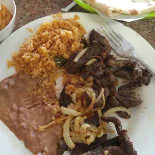 Beef fajita plate
