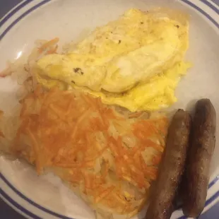 1 egg, hash browns, sausage links.