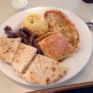 Greek combo plate. Yum.