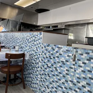 Counter and kitchen