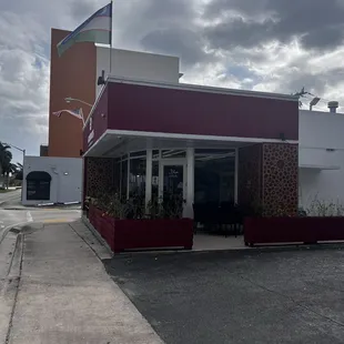 Outside