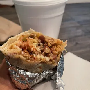 Asada burrito!! So amazing! Everything is fresh &amp; the salsa is really flavorful!
