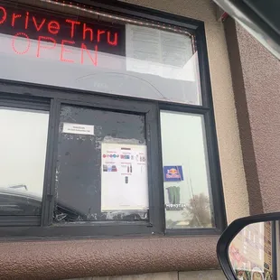 drive thru open sign