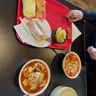 Menudo, asada burrito and tamales de puerco!