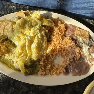 Chilaquiles with Eggs Plate