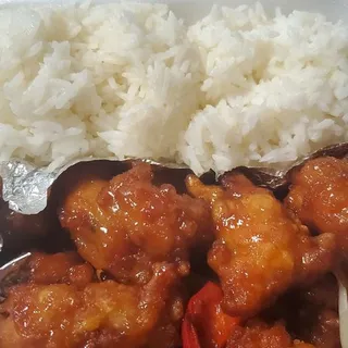 L-03. Orange Chicken Lunch Special