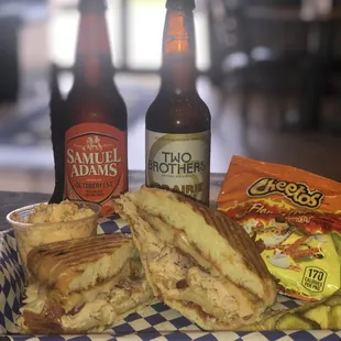 a sandwich and chips