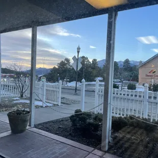 View from inside at my booth