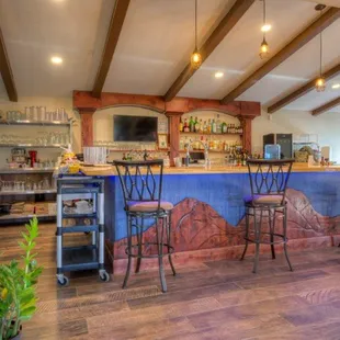 The bar in the clubhouse