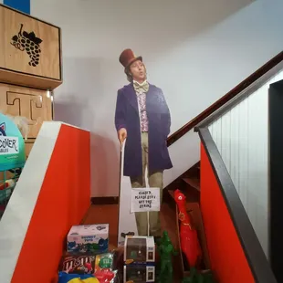 a man holding a sign