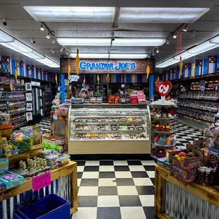 the inside of the store