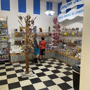 My grandchildren picking candy for their $5 box.  I have to say they loved to idea and had so much fun picking!!