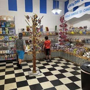 two people in a store