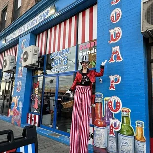 a man in a clown costume