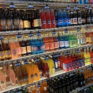 a variety of sodas