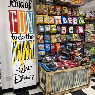 One of dozens of candy displays